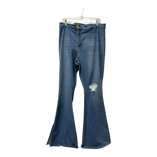 Jeans Flared By Fashion Nova In Blue, Size:20