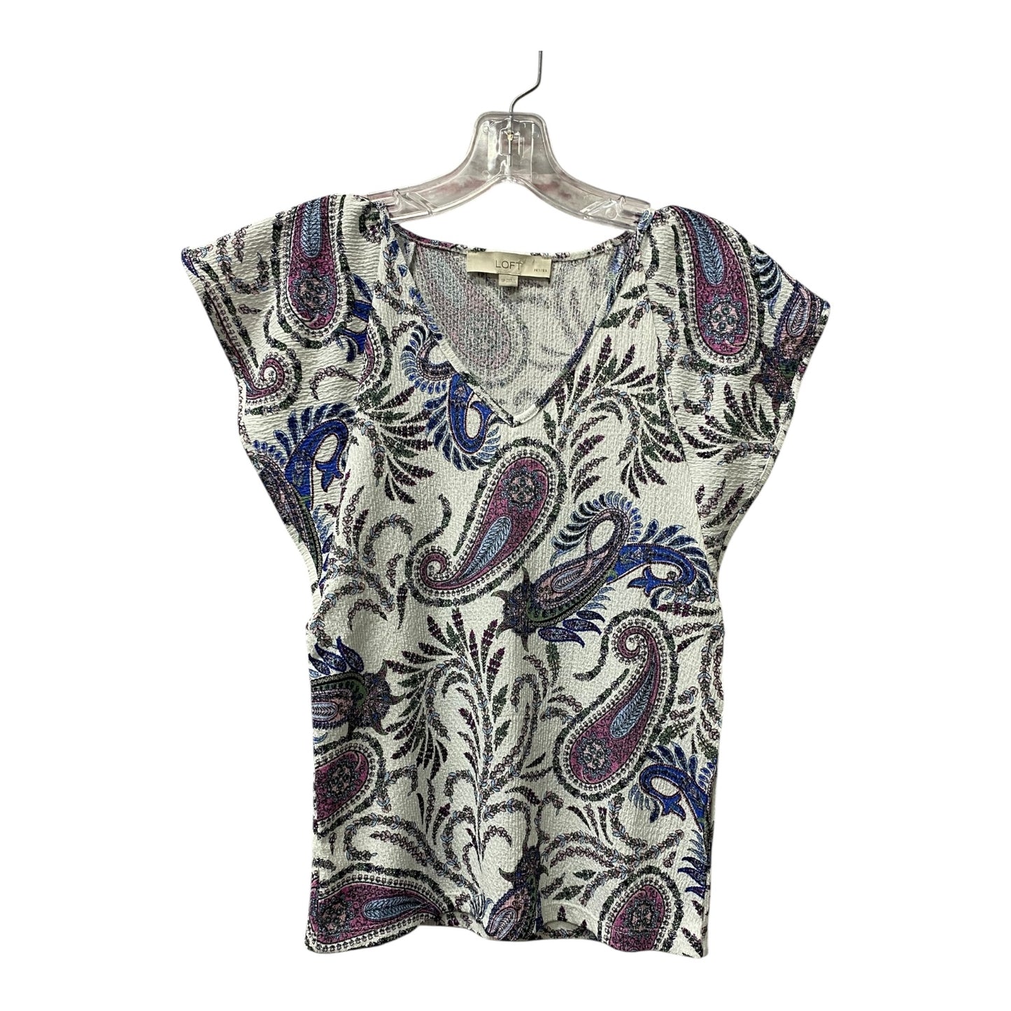 Top Ss By Loft In White, Size:Sp