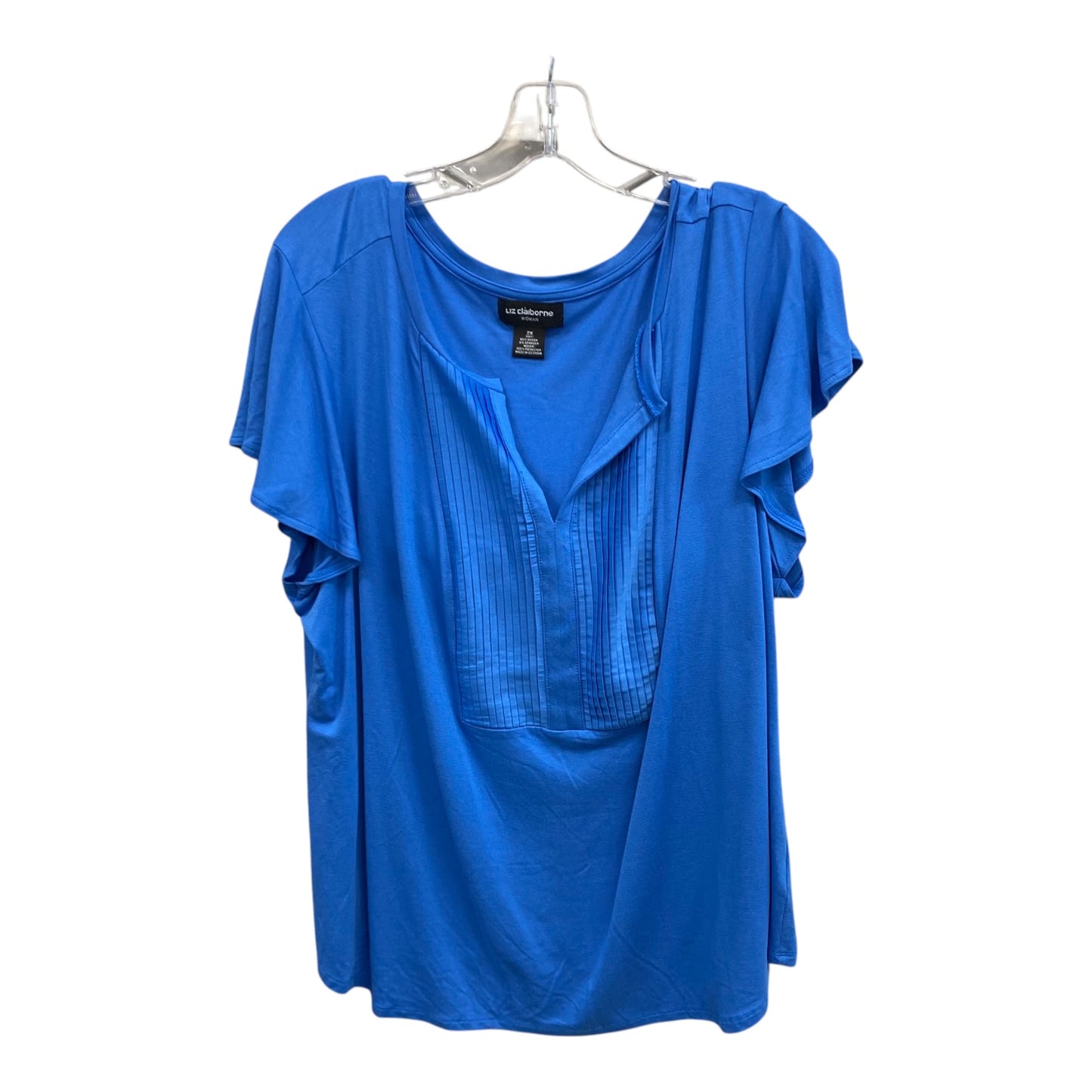 Top Ss By Liz Claiborne In Blue, Size:2X