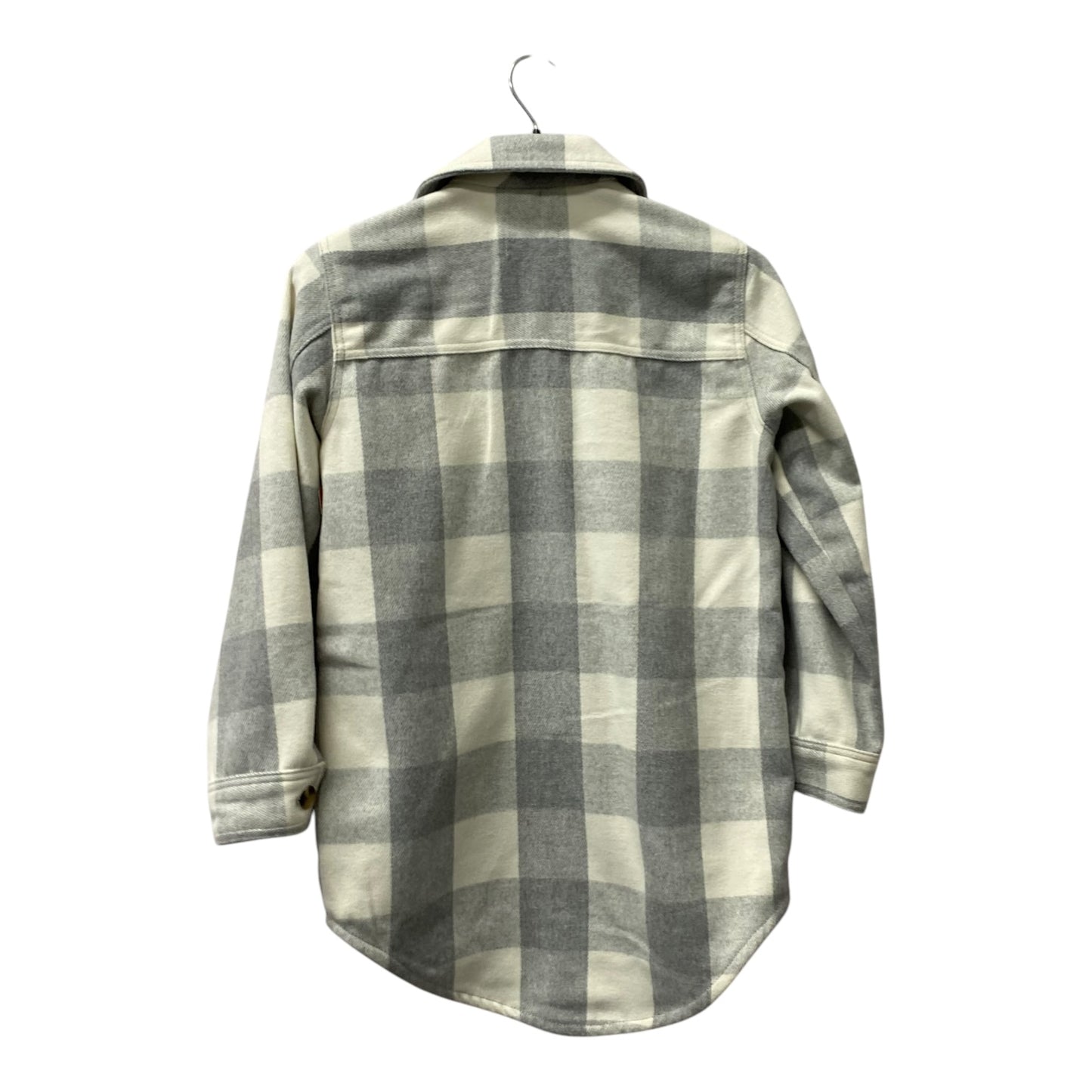 Jacket Shirt By Old Navy In Grey & White, Size:Xs