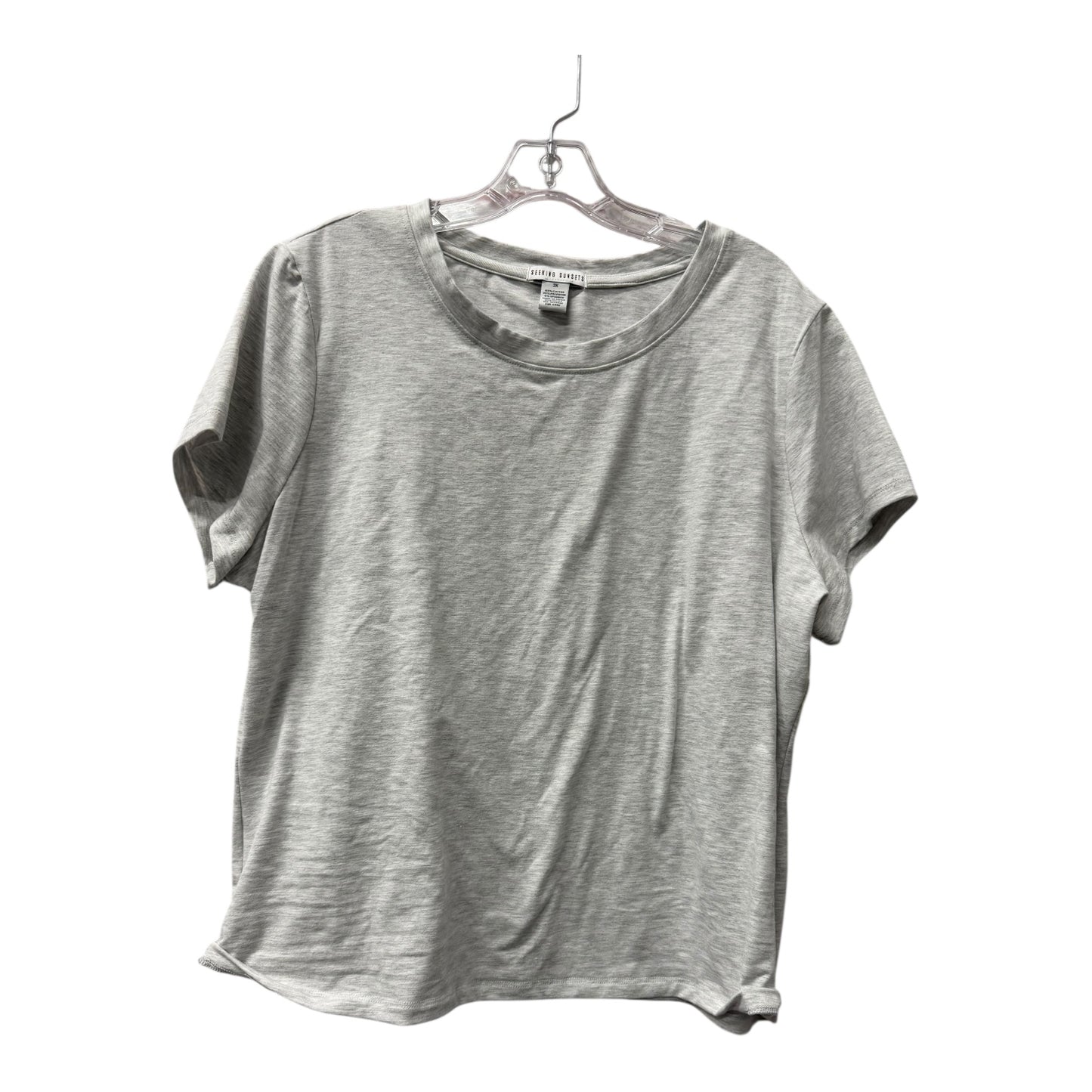 Top Ss By SEEKING SUNSETS  In Grey, Size:3X
