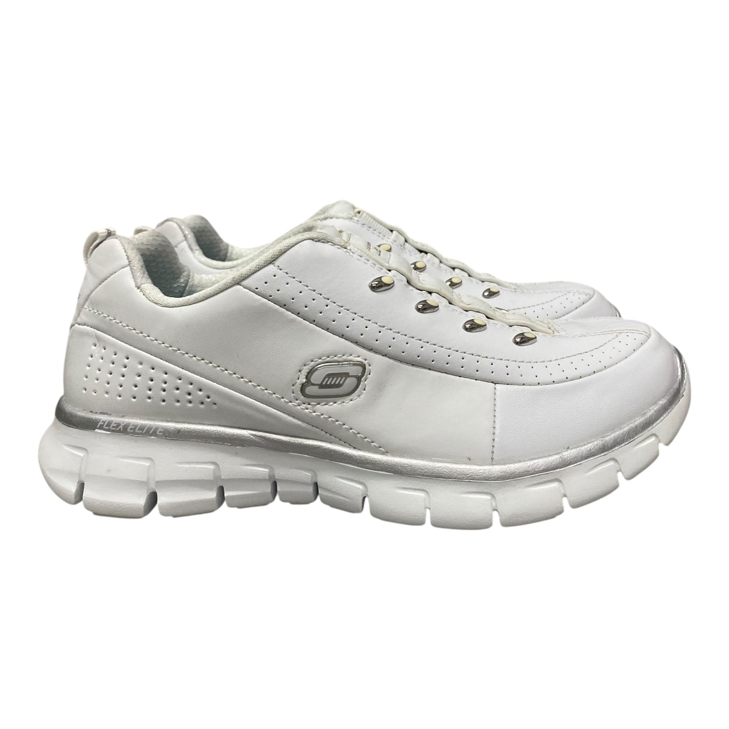 Shoes Athletic By Skechers In White, Size:6