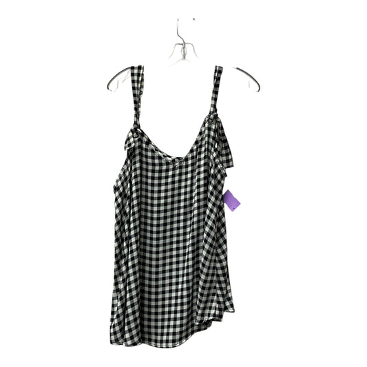 Top Sleeveless By Torrid In Black & White, Size:1X