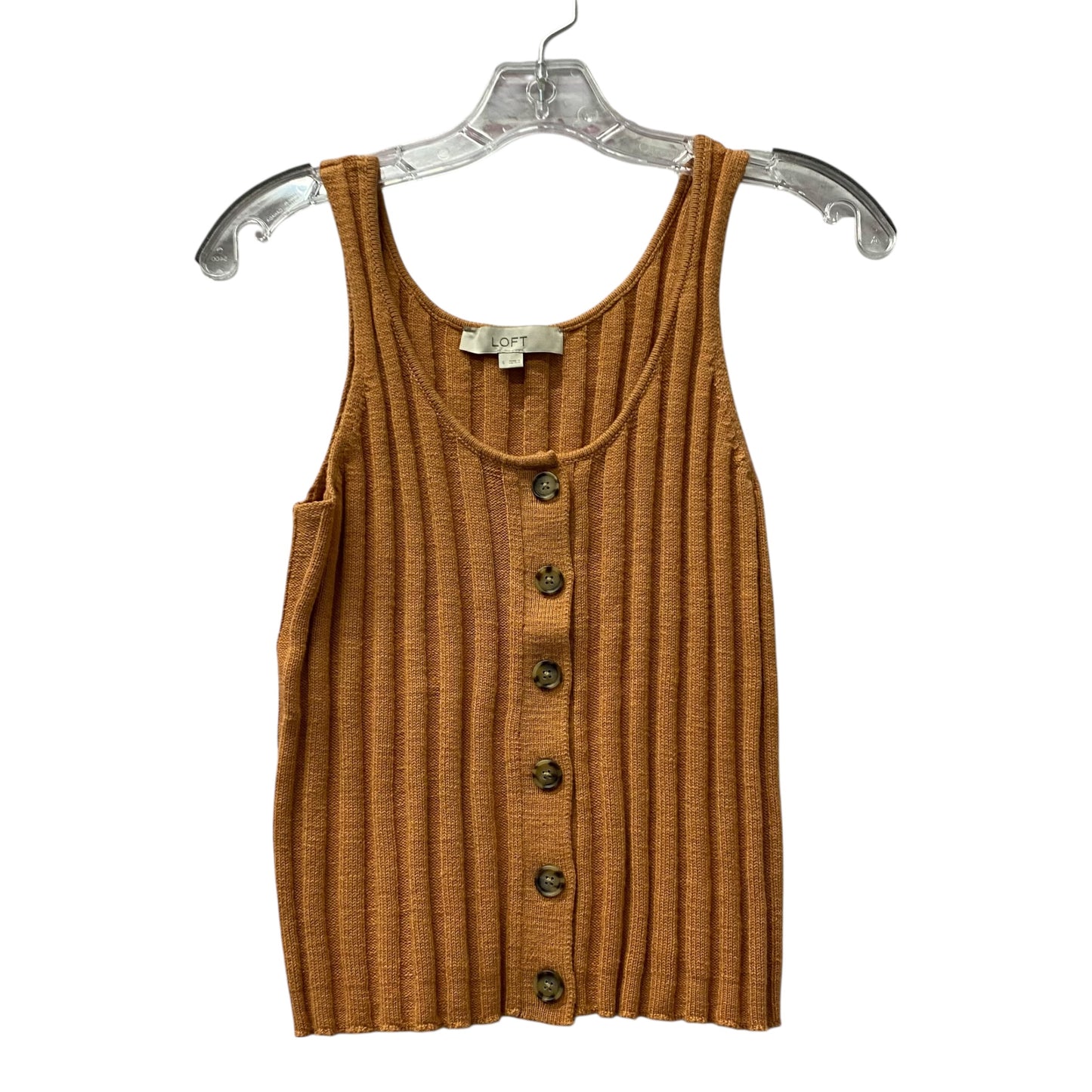 Top Sleeveless By Loft In Brown, Size:S