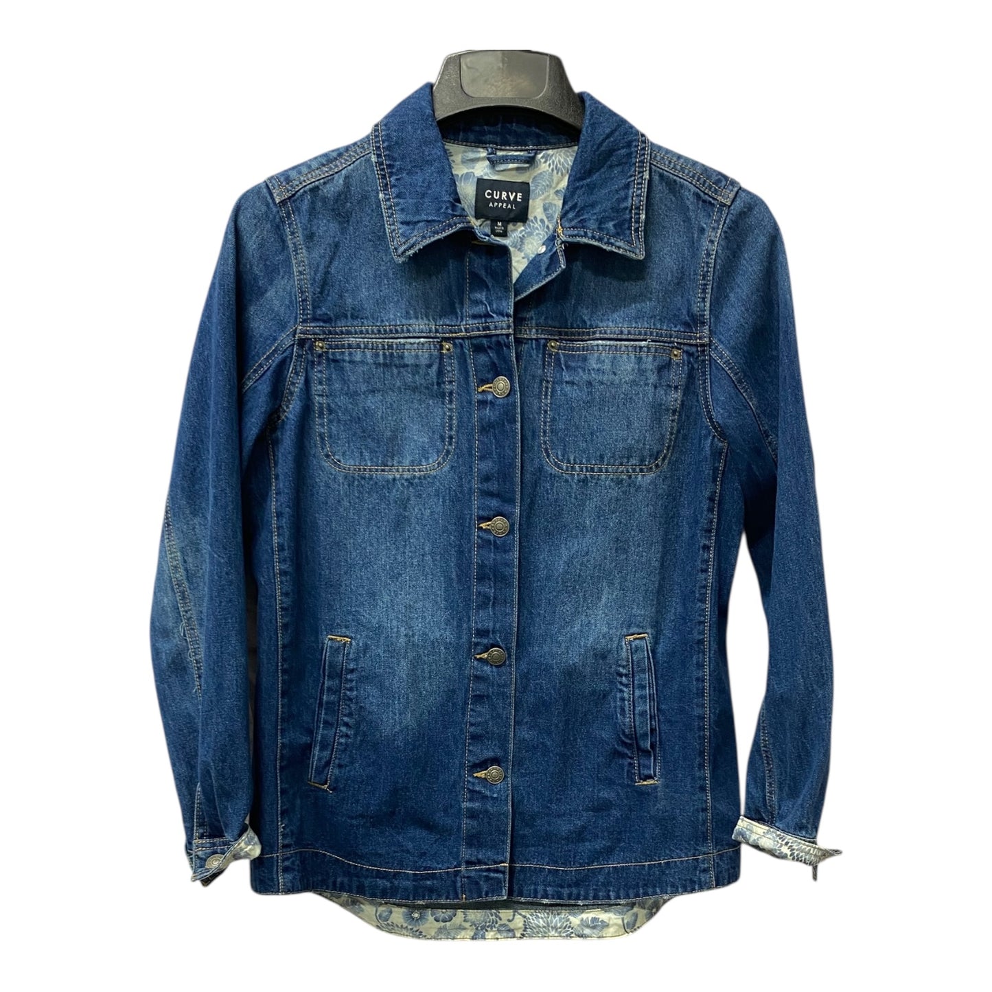 Jacket Denim By Curve Appeal In Blue, Size:M