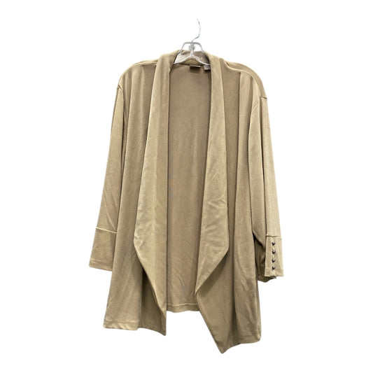 Sweater Cardigan By Chicos In Tan, Size:2X