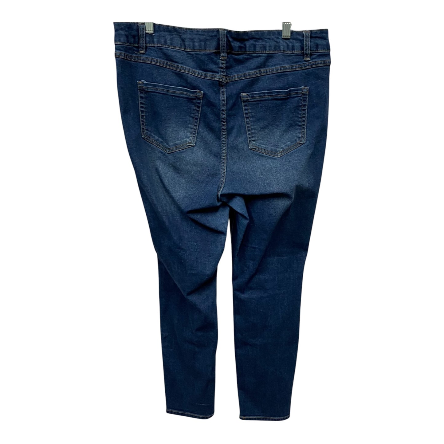 Jeans Skinny By D Jeans In Blue Denim, Size:16