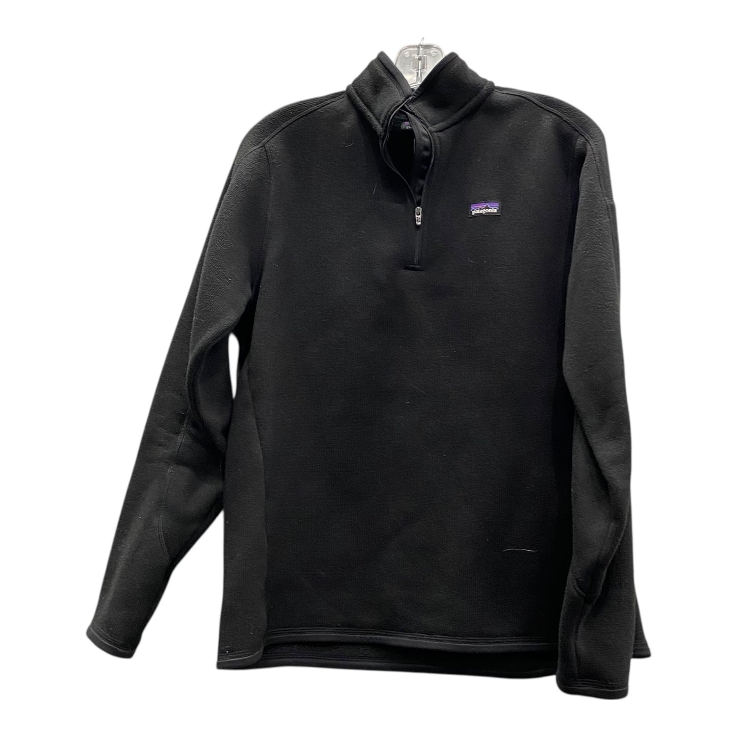 Athletic Top Ls Collar By Patagonia In Black, Size:L