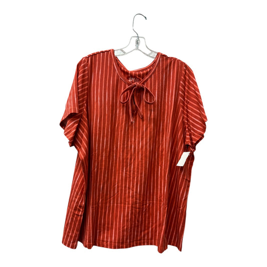Top Ss By Denim And Company In Orange, Size:2x