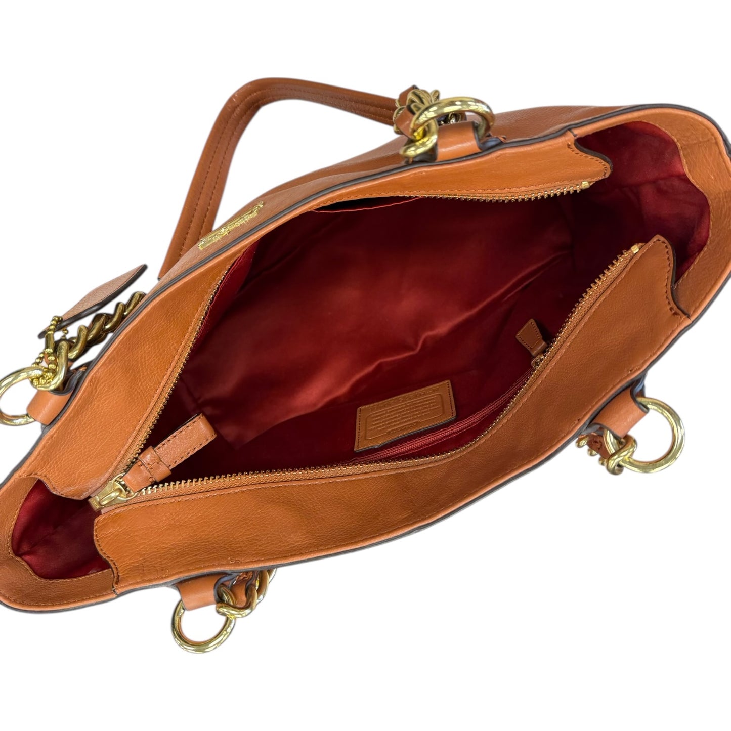 Handbag Designer By Coach In Brown, Size:Medium