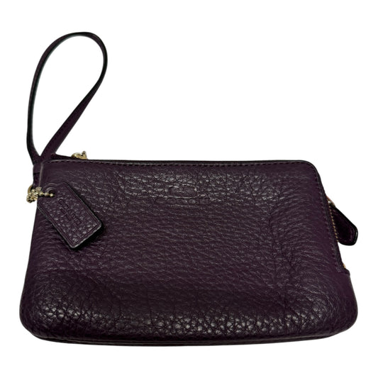 Wristlet Designer By Coach In Purple, Size:Small