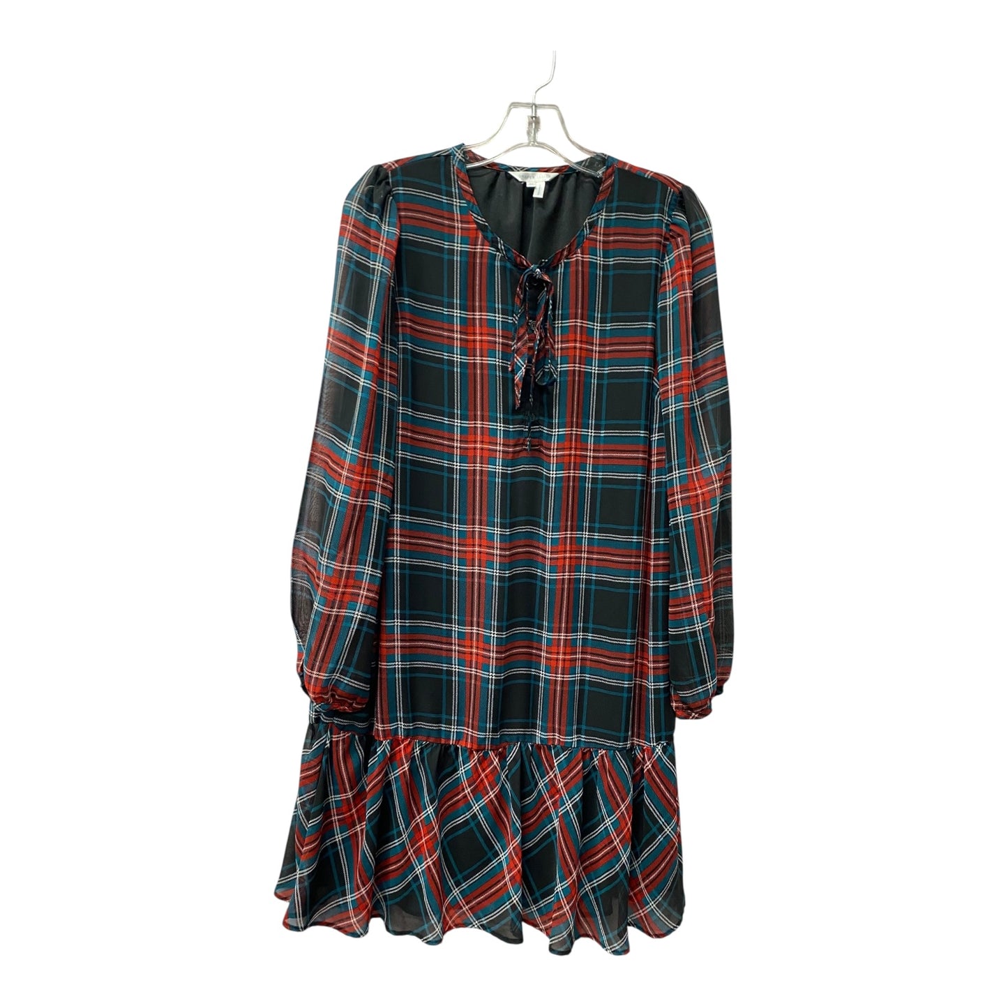 Dress Casual Midi By Draper James In Plaid Pattern, Size:M