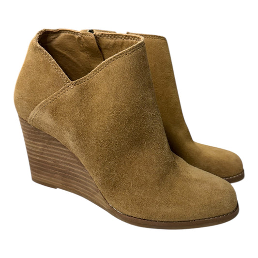 Boots Ankle Heels By Lucky Brand In Brown, Size:8