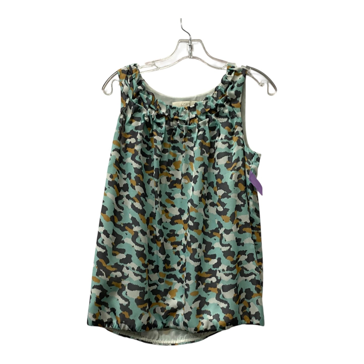 Top Sleeveless By Loft In Green, Size:S
