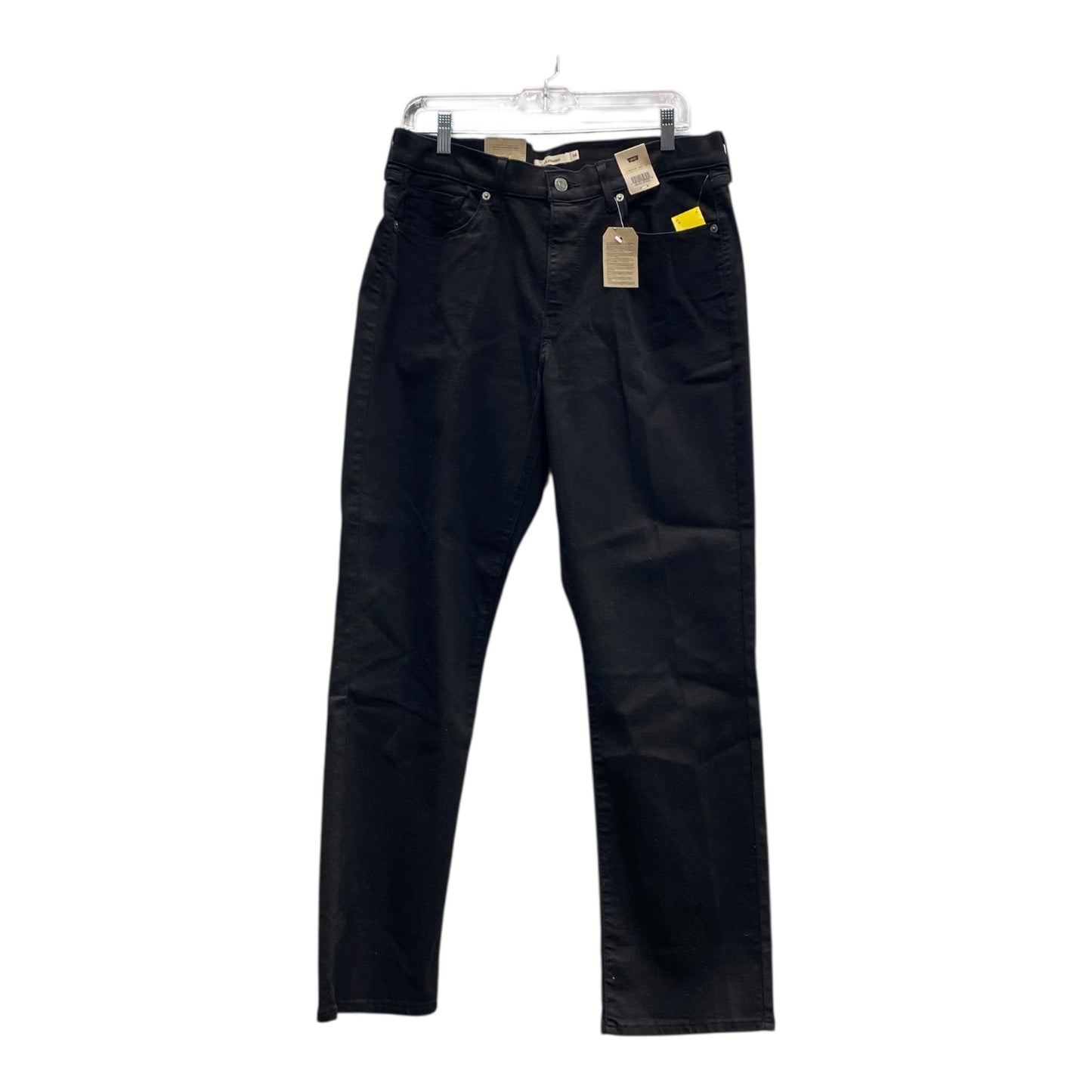 Jeans Straight By Levis In Black, Size:14
