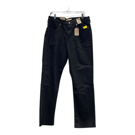 Jeans Straight By Levis In Black, Size:14