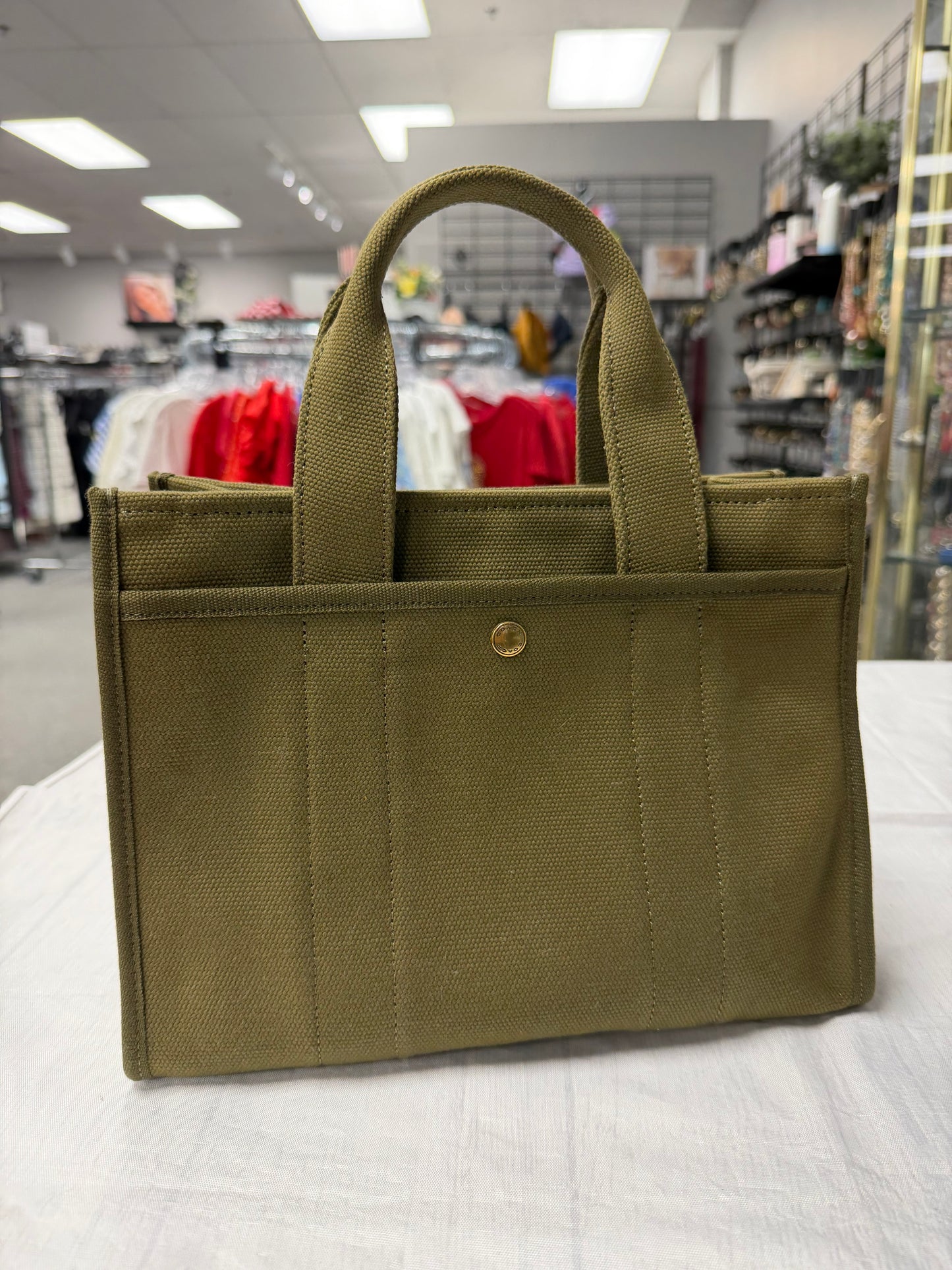 Handbag Designer By Coach In Green, Size:Medium