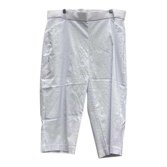 Pants Cropped By Jones And Co In White, Size:20