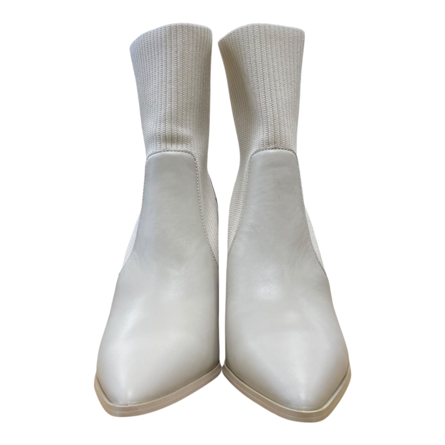 Boots Ankle Heels By Steve Madden In Cream, Size:9