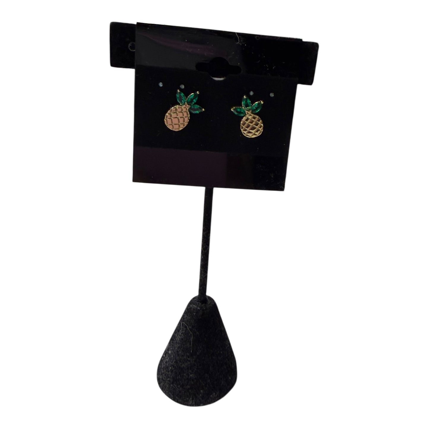 Earrings Stud By Banana Republic In Gold & Green