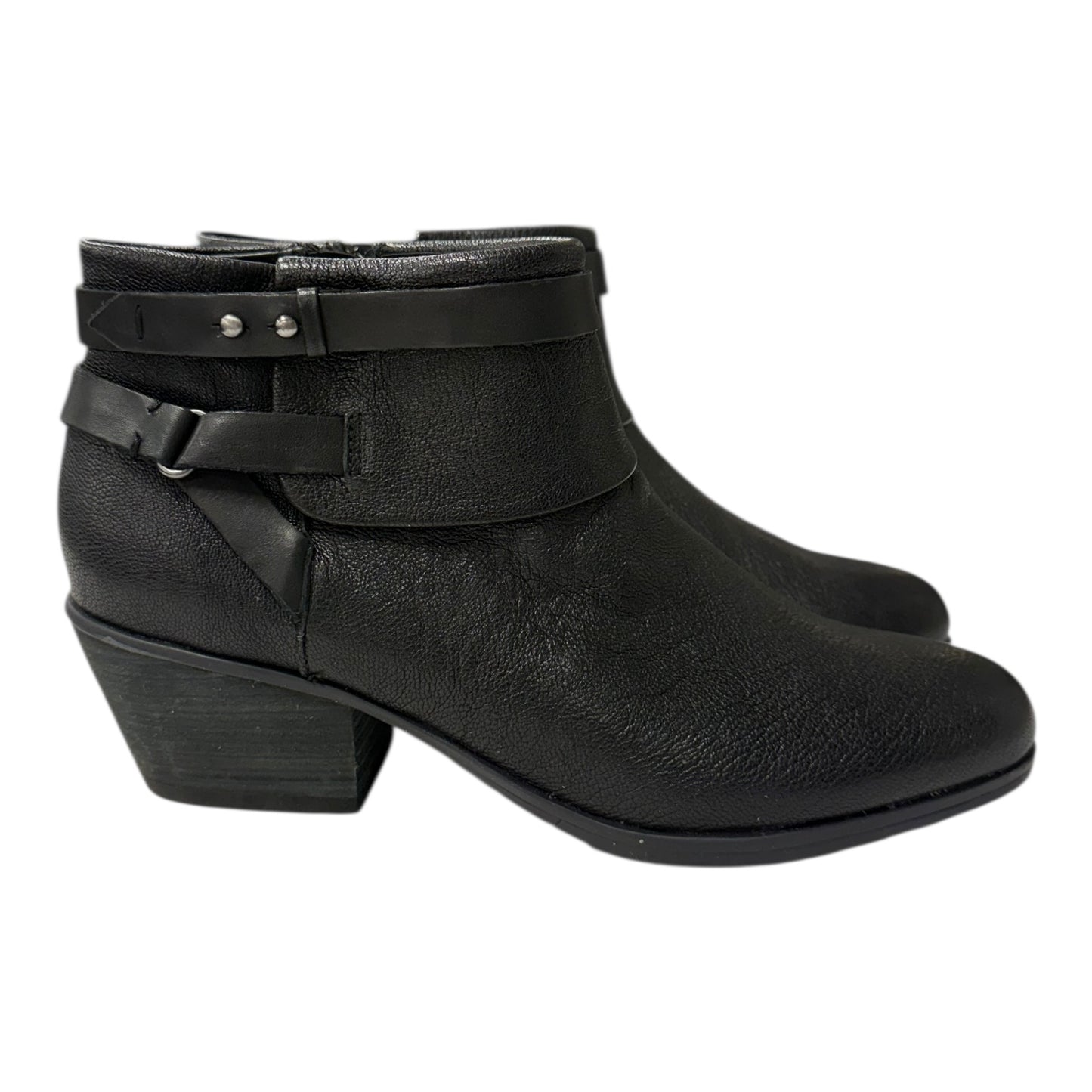 Boots Ankle Flats By Clarks In Black, Size:9.5