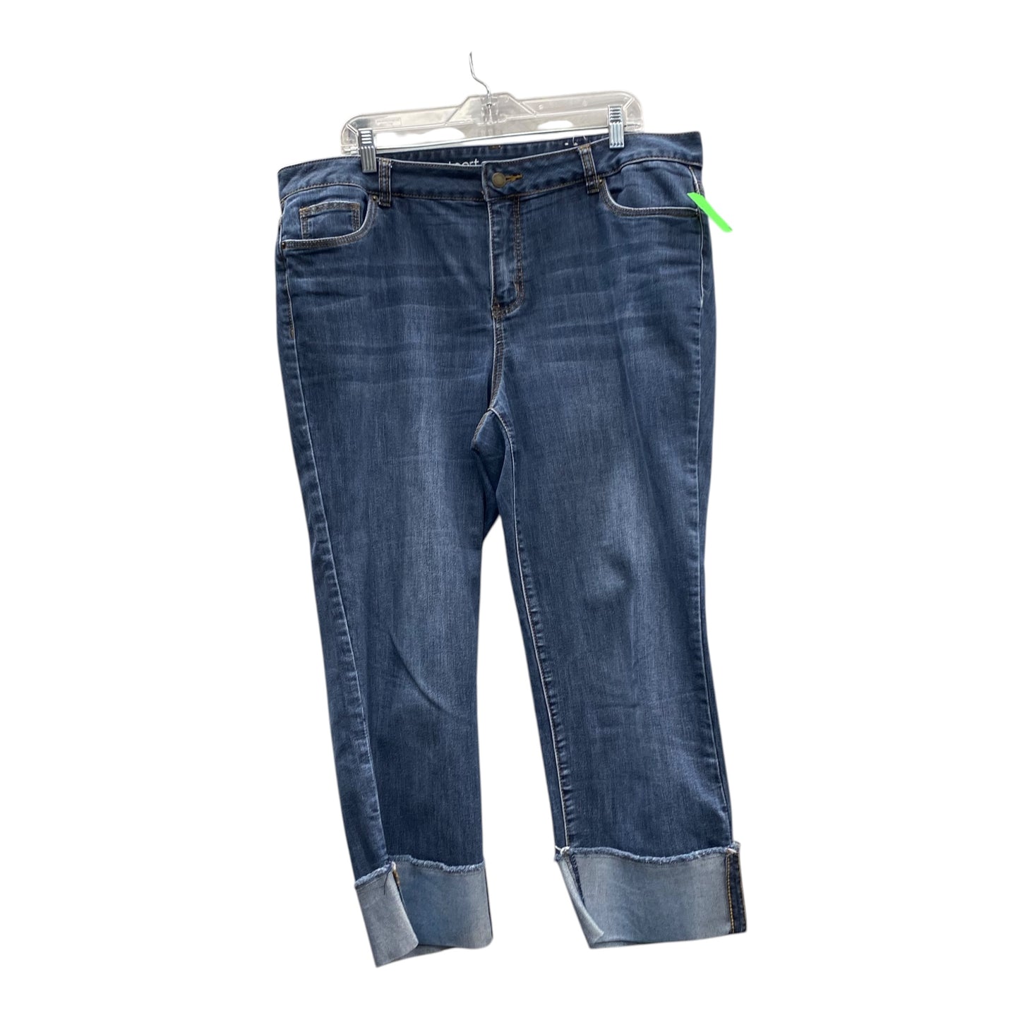 Jeans Cropped By Westport In Blue, Size:16