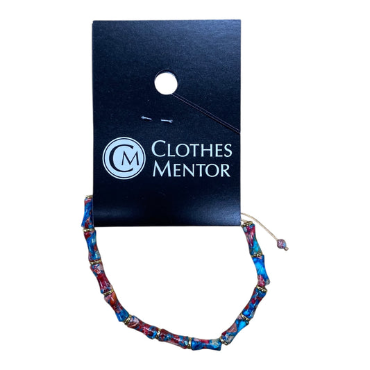 Bracelet Beaded In Blue & Orange