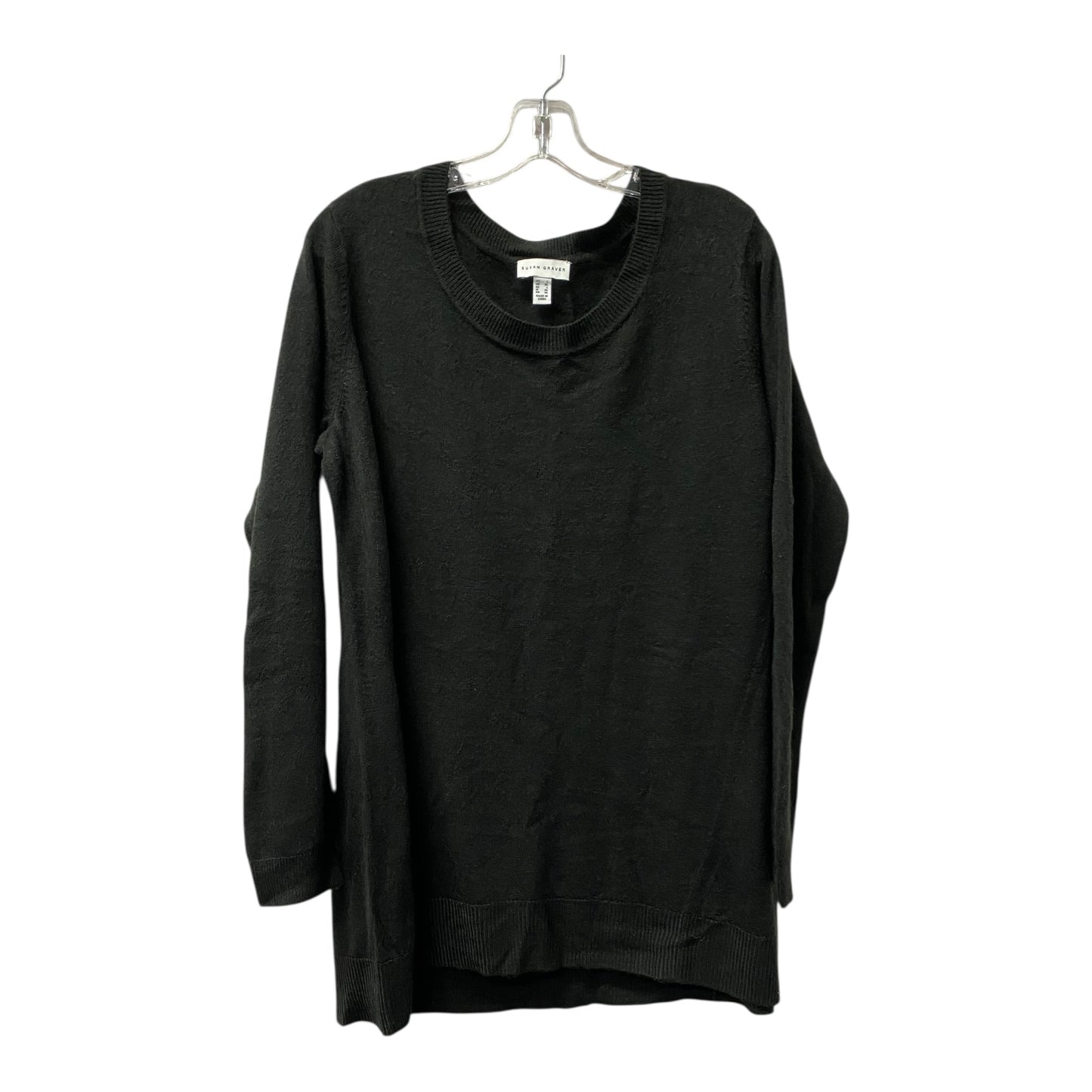 Sweater By Susan Graver In Black, Size:L