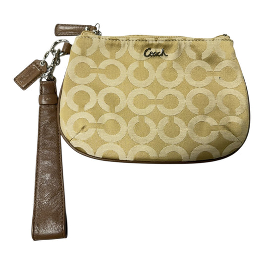 Wristlet Designer By Coach In Tan, Size:Medium