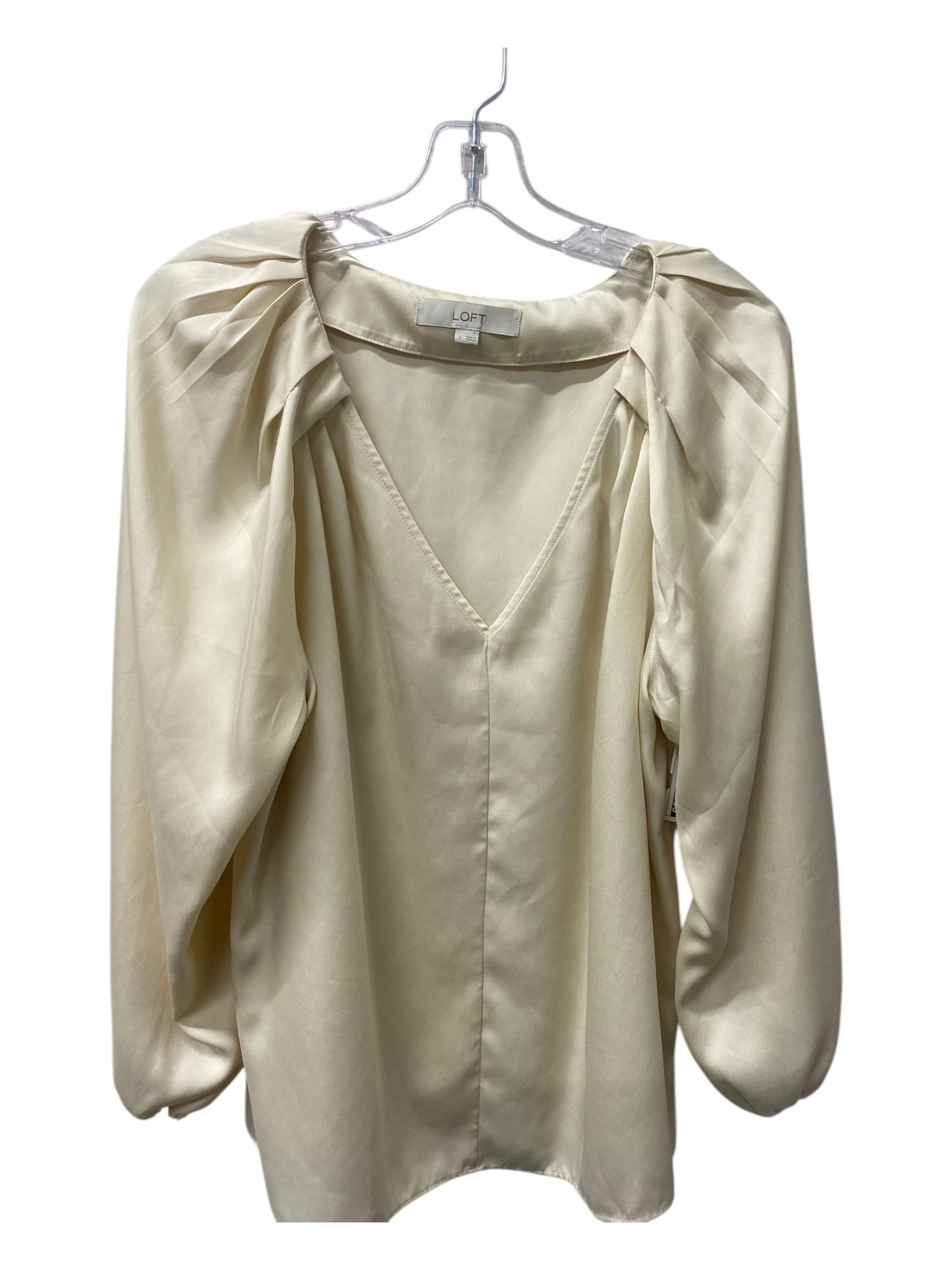Top Ls By Loft In Cream, Size:L