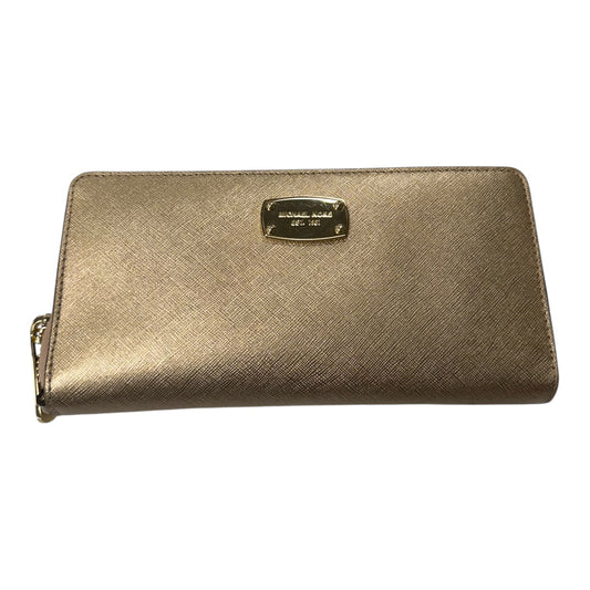 Wallet Designer By Michael Kors In Rose Gold, Size:Medium
