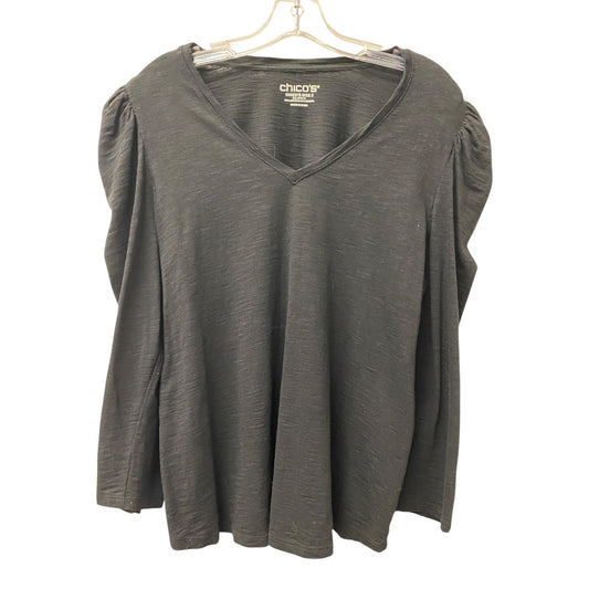 Top Ls By Chicos In Black, Size:Xl