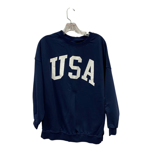 Sweatshirt Crewneck  In Navy, Size:M