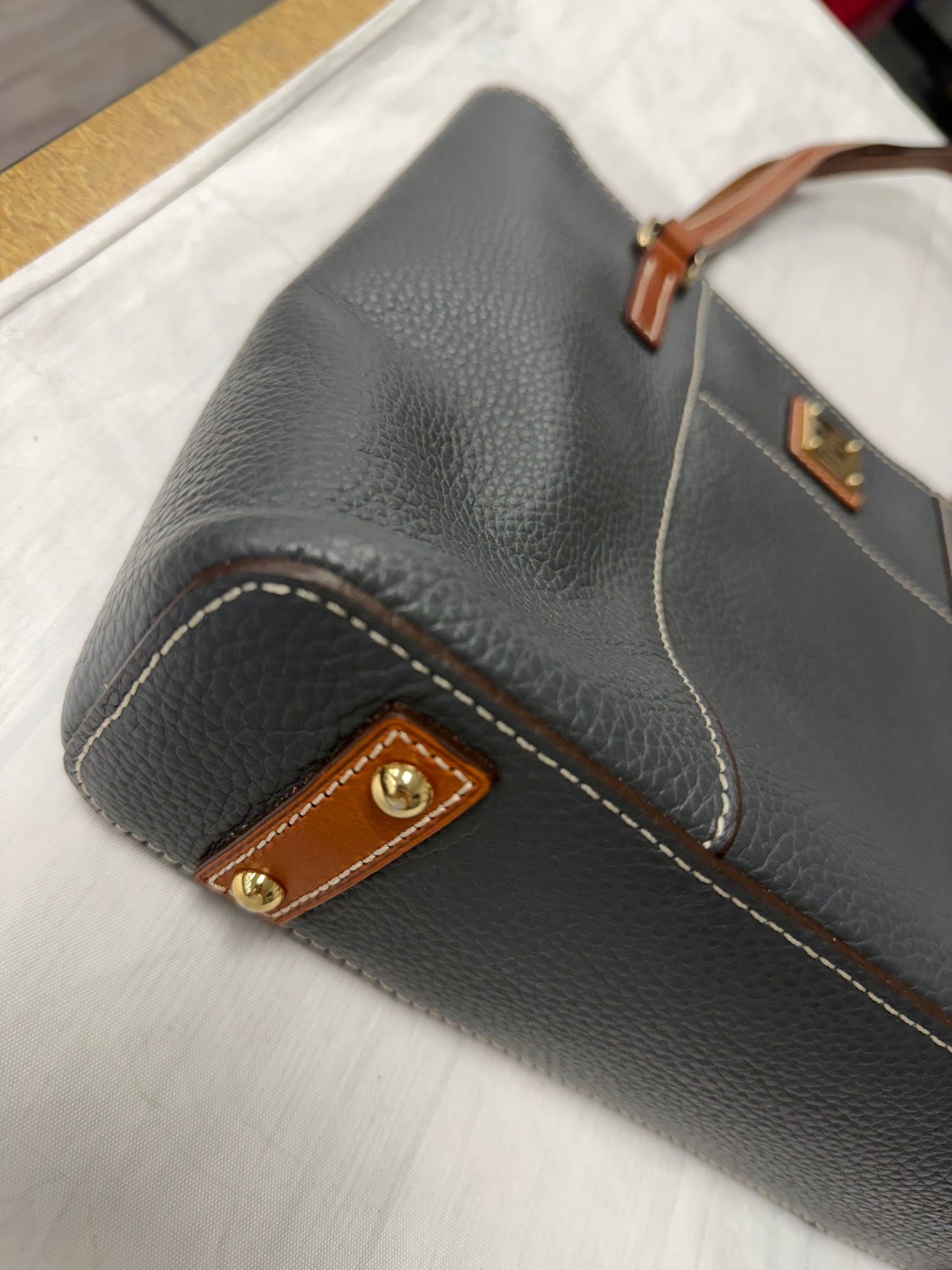 Handbag Designer By Dooney And Bourke In Grey, Size:Medium