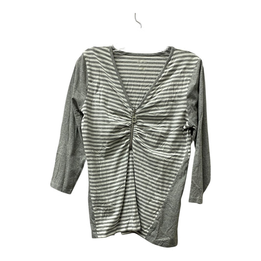 Top Ls By Michael By Michael Kors In Grey & White, Size:L