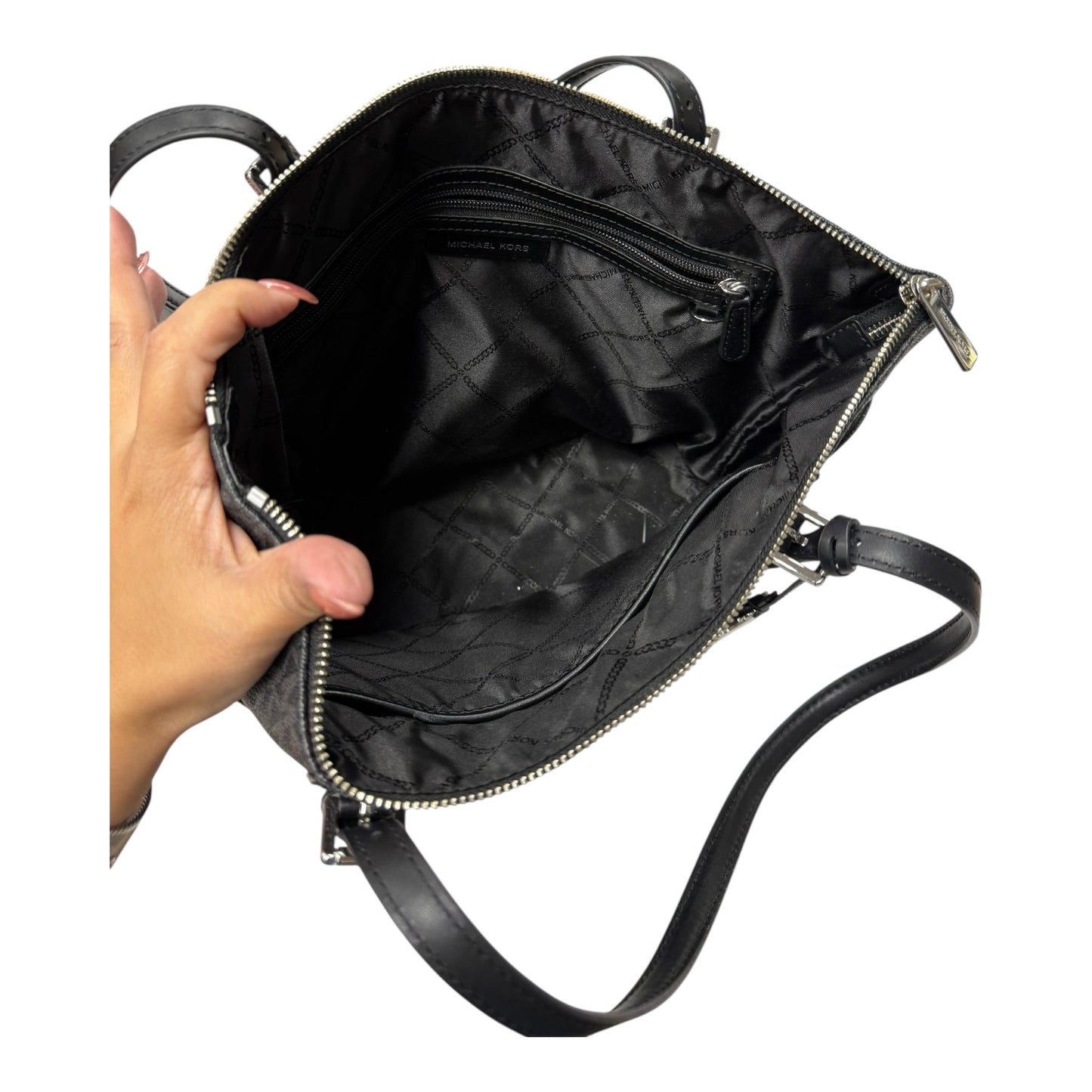 Handbag Designer By Michael Kors In Black, Size:Medium
