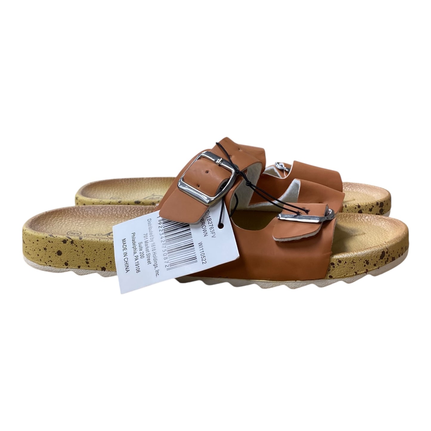 Sandals Flats By Cme In Brown, Size:9
