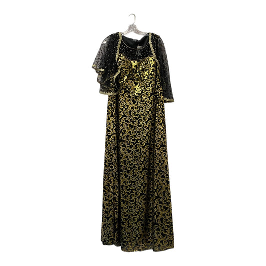 Dress Party Long By Shein In Black & Gold, Size:2X