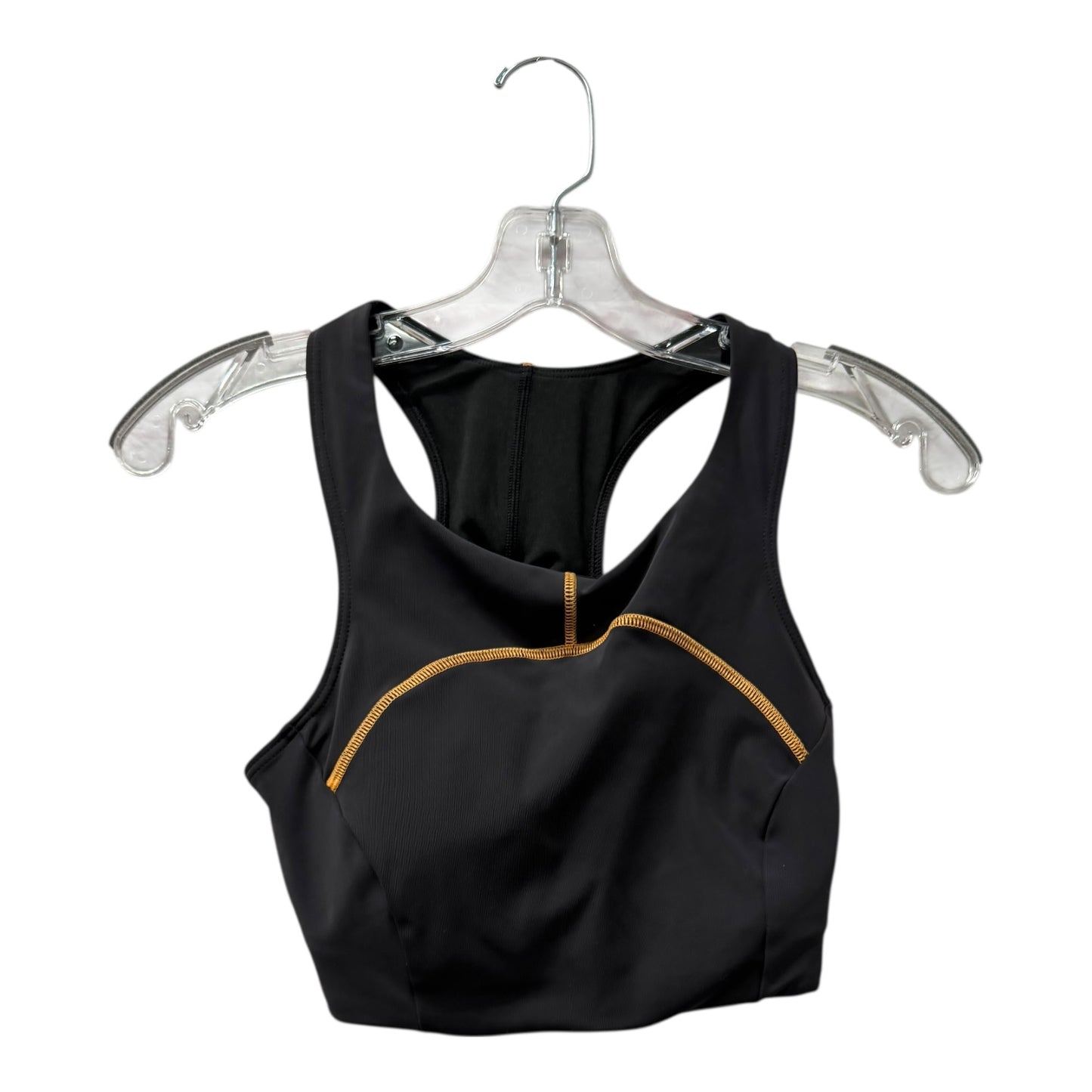 Athletic Bra By Lululemon In Black & Orange, Size:M