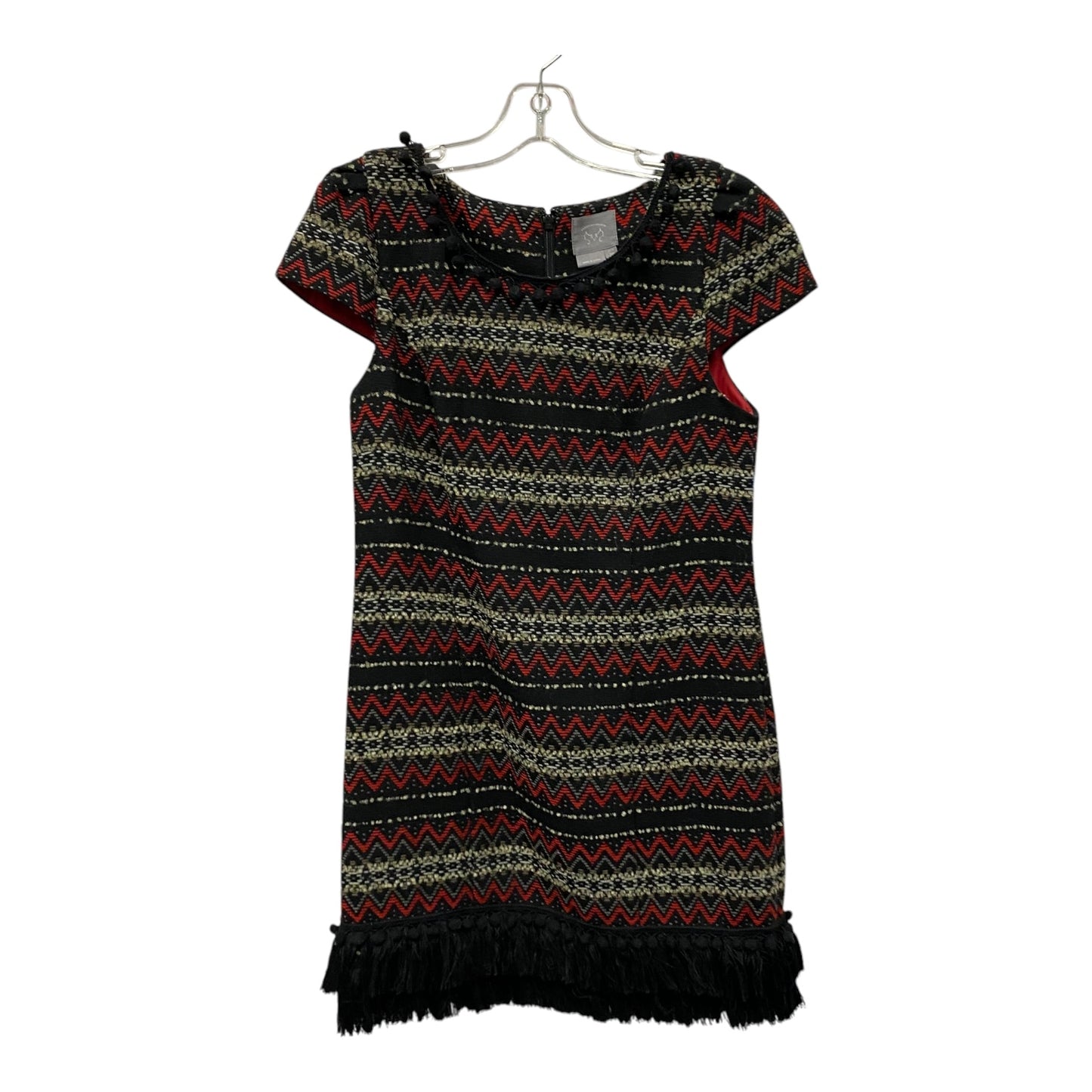 Dress Casual Short By Anthropologie In Black & Red, Size:M