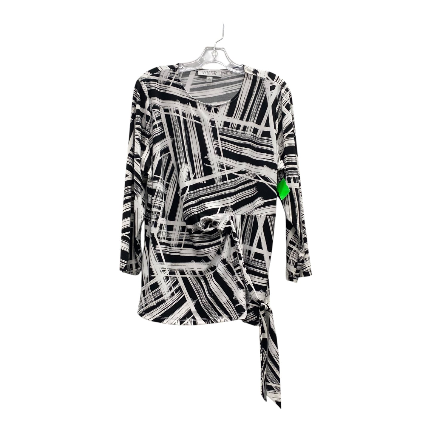 Top Ls By Kasper In Black & White, Size:1X