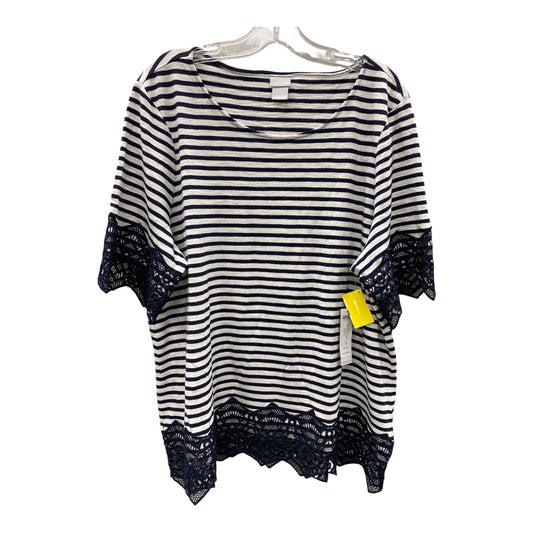 Top Ss By Chicos In Blue, Size:Xl
