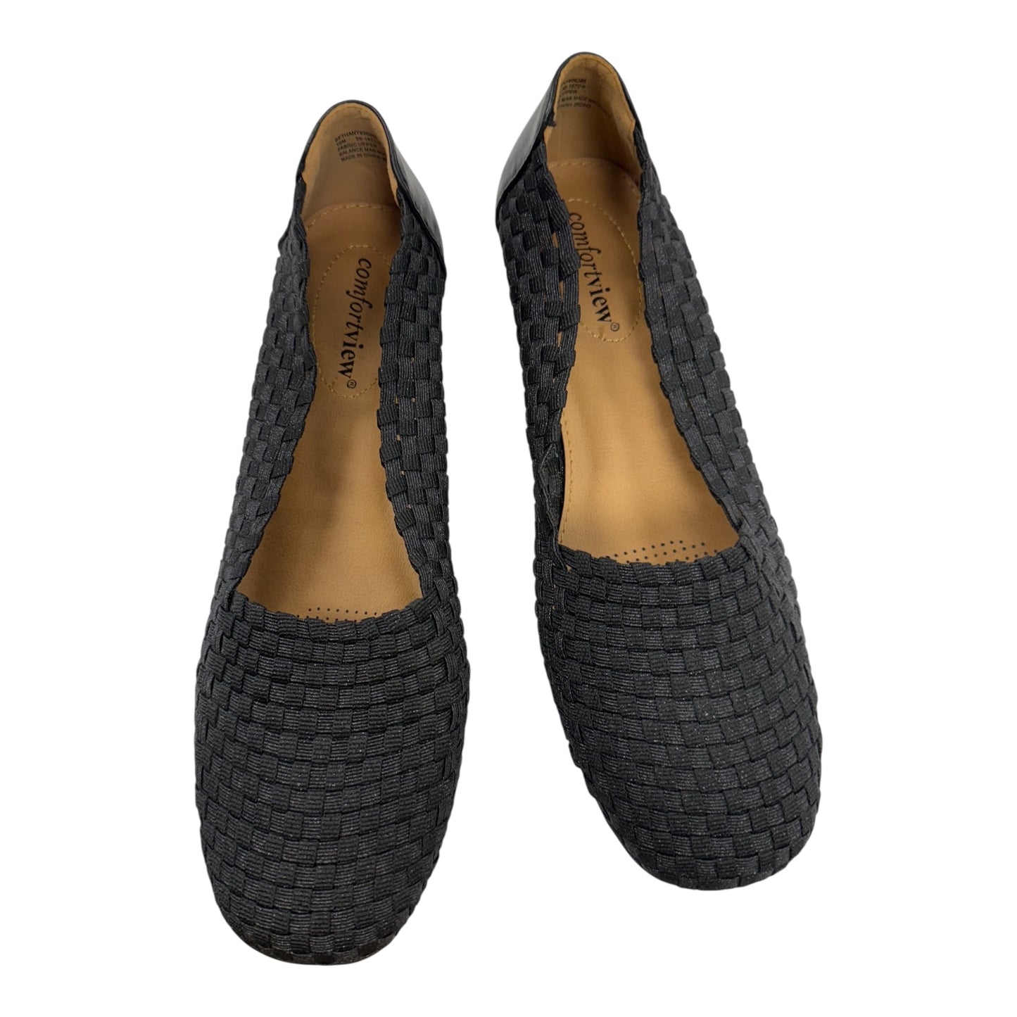 Shoes Flats By Comfortview In Black, Size:10
