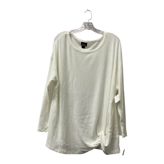 Top Ls By Simply Emma In White, Size:3X