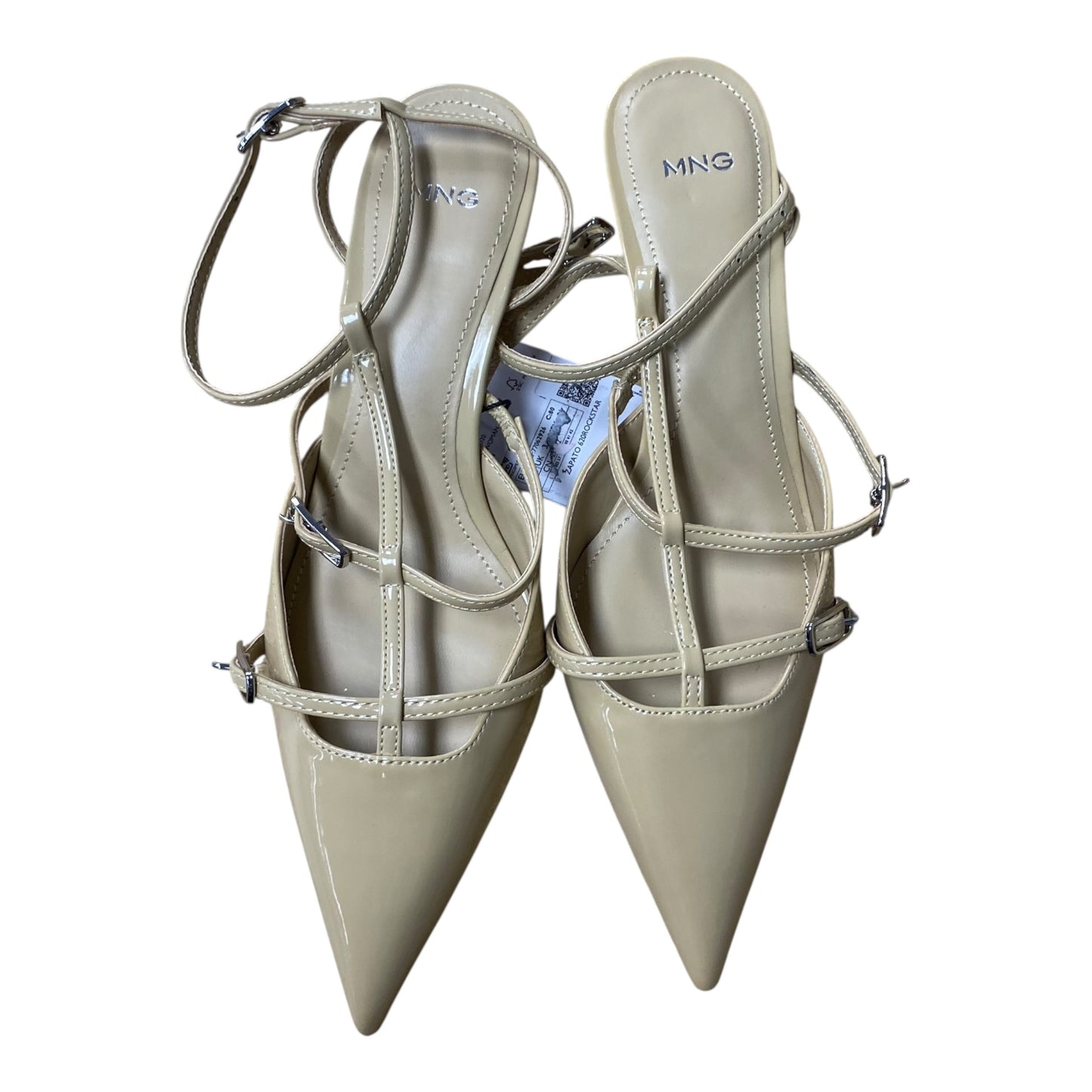 Shoes Heels Kitten By Mng In Tan, Size:5.5