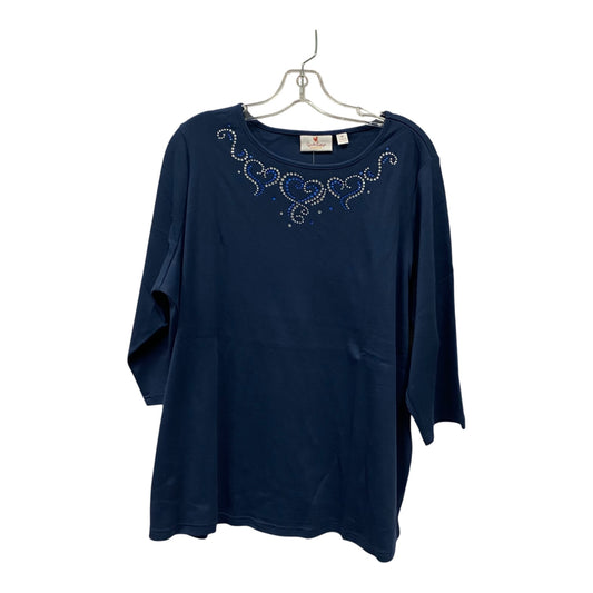 Top Ls By Quaker Factory In Blue, Size:1X