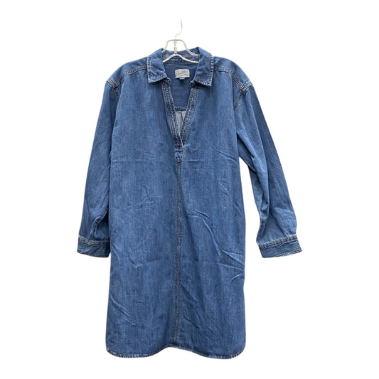 Dress Casual Midi By Universal Thread In Blue Denim, Size:L