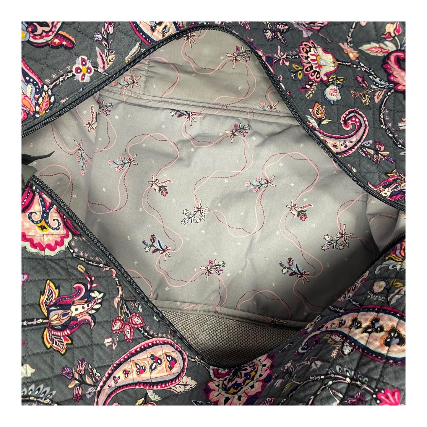 Duffle And Weekender By Vera Bradley In Grey, Size:Large