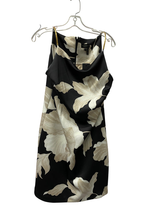 Dress Party Short By Donna Karan In Black & Tan, Size:M
