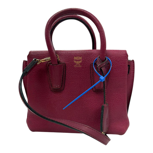 Handbag Luxury Designer By Mcm In Pink, Size:Small